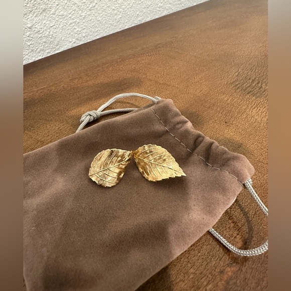 Christian Dior Leaf Earrings - Preloved - Picture 1 of 3